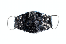 Load image into Gallery viewer, Black Sequins Face Mask