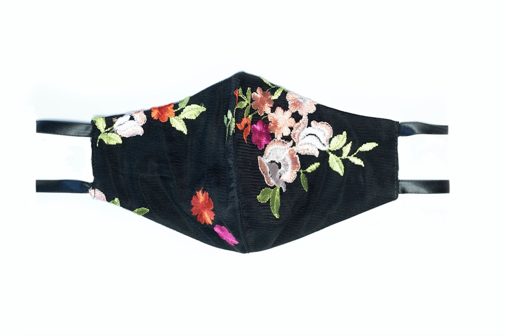 Floral Embroidered Lace Face Mask